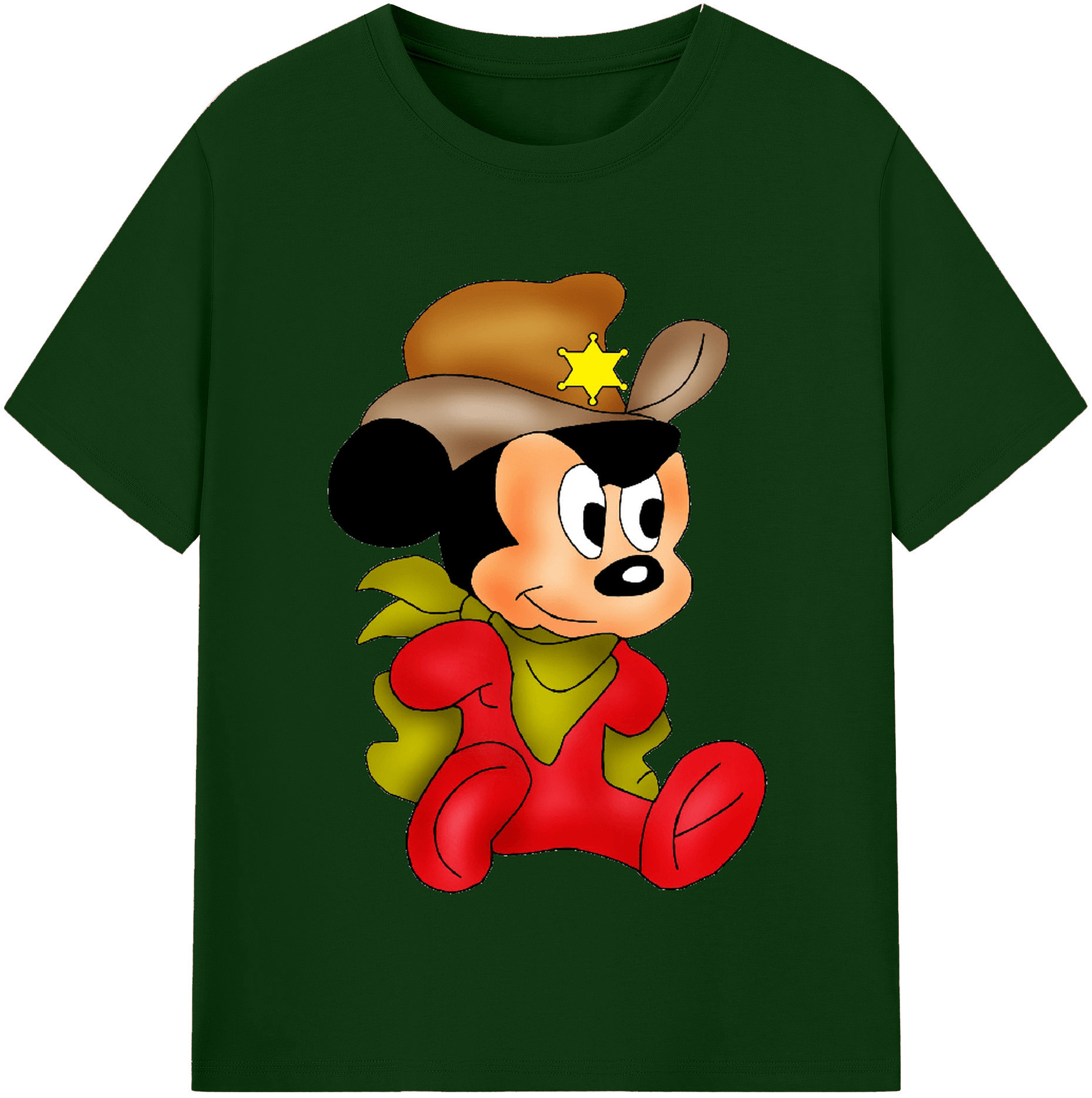 （画像用） ミッキーマウス Mickey Mouse 綿100％半袖Tシャツ（フロントプリント）